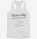 Technically The Glass Is Always Full white Womens Racerback Tank