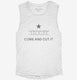 Texas Border Come And Cut It  Womens Muscle Tank