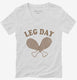 Thanksgiving Turkey Leg Day  Womens V-Neck Tee