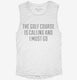 The Golf Course Is Calling and I Must Go white Womens Muscle Tank