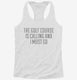 The Golf Course Is Calling white Womens Racerback Tank