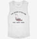 The Grass Is Calling and I Must Mow Funny white Womens Muscle Tank
