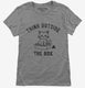 Think Outside The Box Funny Cat grey Womens