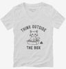 Think Outside The Box Funny Cat Womens Vneck Shirt 666x695.jpg?v=1707194654