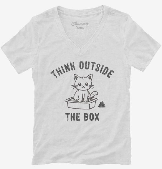 Think Outside The Box Funny Cat T-Shirt