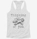 Thinking Of You Funny Voodoo Doll  Womens Racerback Tank