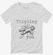 Thinking Of You Funny Voodoo Doll  Womens V-Neck Tee