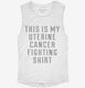 This Is My Uterine Cancer Fighting Shirt white Womens Muscle Tank