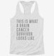 This Is What A Brain Cancer Survivor Looks Like white Womens Racerback Tank