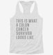 This Is What A Colon Cancer Survivor Looks Like white Womens Racerback Tank