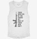Those Who Live By The Sword Get Shot By Those Who Don't white Womens Muscle Tank