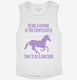 Time To Be A Unicorn white Womens Muscle Tank