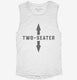Two Seater white Womens Muscle Tank