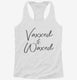 Vaxxed and Waxed Funny Vaccinated white Womens Racerback Tank