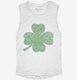 Vintage 4 Leaf Clover white Womens Muscle Tank
