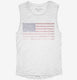 Vintage American Flag white Womens Muscle Tank