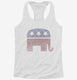 Vintage Republican Elephant Election white Womens Racerback Tank