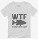 WTF Where's The Fish  Womens V-Neck Tee