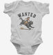 Wanted Cute Cowgirl Riding Cat  Infant Bodysuit