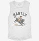 Wanted Cute Cowgirl Riding Cat  Womens Muscle Tank