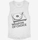 Weapon Of Choice DJ Turntable Club white Womens Muscle Tank