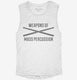 Weapons Of Mass Percussion Drum Sticks white Womens Muscle Tank