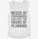 Weeks Of Programming Save Hours Of Planning white Womens Muscle Tank
