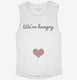We're Hungry Pregnancy white Womens Muscle Tank