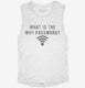 What Is The Wifi Password white Womens Muscle Tank