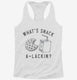 What's Snack A Lackin  Womens Racerback Tank