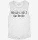 Worlds Best Overlord white Womens Muscle Tank