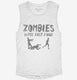 Zombies Hate Fast Food Funny Zombie white Womens Muscle Tank