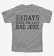 0 Days Since Last Dad Joke grey Youth Tee