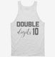 10 Year Old Birthday Double Digits white Tank