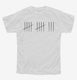 13th Birthday Tally Marks - 13 Year Old Birthday Gift white Youth Tee