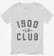 1900lb Club white Womens V-Neck Tee