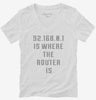 19216801 Is Where The Router Is Womens Vneck Shirt 666x695.jpg?v=1700659375
