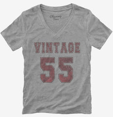1955 Vintage Jersey Womens V-Neck Shirt
