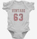 1963 Vintage Jersey white Infant Bodysuit