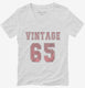 1965 Vintage Jersey white Womens V-Neck Tee