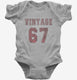 1967 Vintage Jersey grey Infant Bodysuit