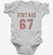 1967 Vintage Jersey white Infant Bodysuit