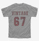 1967 Vintage Jersey grey Youth Tee