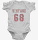 1968 Vintage Jersey white Infant Bodysuit