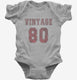 1980 Vintage Jersey grey Infant Bodysuit