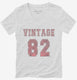 1982 Vintage Jersey white Womens V-Neck Tee