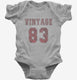 1983 Vintage Jersey grey Infant Bodysuit