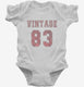 1983 Vintage Jersey white Infant Bodysuit