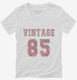 1985 Vintage Jersey white Womens V-Neck Tee
