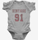 1991 Vintage Jersey grey Infant Bodysuit